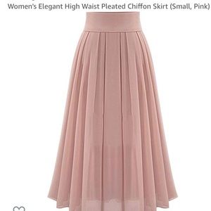 Pleated High Waist Chiffon Skirt